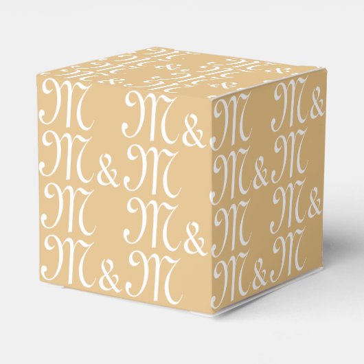 Individualisieren Sie das Initials-Monogramm-Kamel Geschenkschachtel (Rückseite)