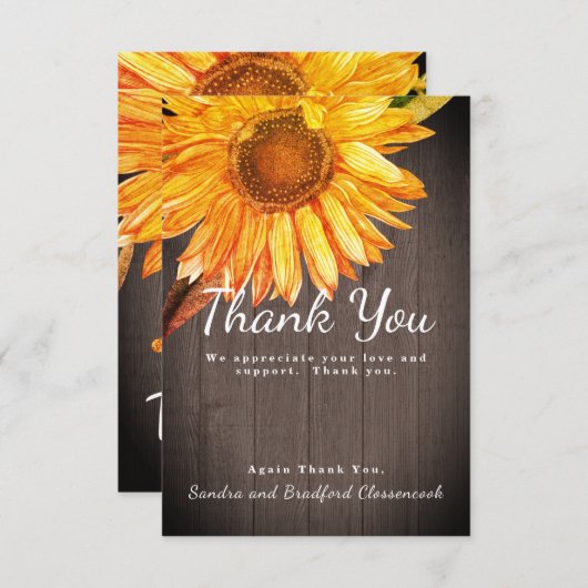 Individualisieren Sie das maßgeschneiderte rustika Dankeskarte (Vorne/Hinten)