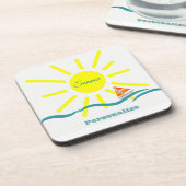 Individualisieren Sie das Sonnenschein-Design des Getränkeuntersetzer (Linke Seite)