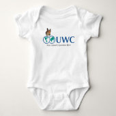 Individualisieren Sie den Front- und Back-UWC-Schm Baby Strampler (Vorderseite)