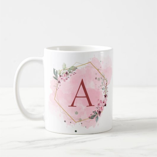 Individualisieren Sie die anfänglichen Aquarellbil Kaffeetasse (Links)