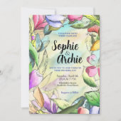 Individualisieren Sie die Blume Wasserfarben Einladung (Vorderseite)