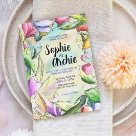 Individualisieren Sie die Blume Wasserfarben Einladung