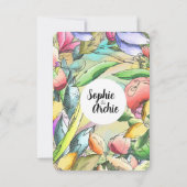 Individualisieren Sie die Blume Wasserfarben Save The Date (Rückseite)