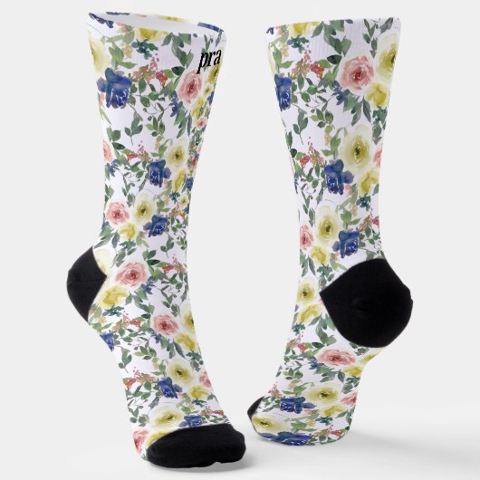 Individualisieren Sie die Initialen Multicolor Pin Socken (Gewinkelt)