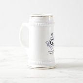 Individualisieren Sie Ihr eigenes Masonic Stein Gl Bierglas (Vorderseite Links)