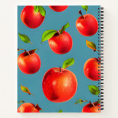 Individualisieren Sie knackige rote Äpfel Muster R Notizblock (Rückseite)