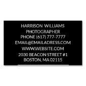 Individualisieren Sie minimalistisch elegantes Sch Magnetische Visitenkarte (Vorderseite)