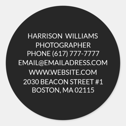 Individualisieren Sie minimalistisch elegantes Sch Runder Aufkleber (Vorderseite)