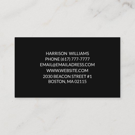 Individualisieren Sie minimalistische Eleganz Visitenkarte (Rückseite)