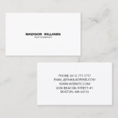 Individualisieren Sie minimalistische Eleganz Visitenkarte (Vorne/Hinten)