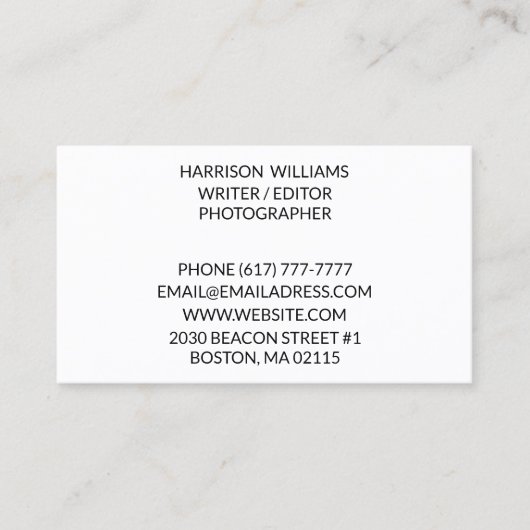 Individualisieren Sie minimalistische Eleganz Visitenkarte (Vorderseite)