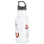Individualisieren Sie moderne Fox Woodland Muster Trinkflasche (Rückseite)