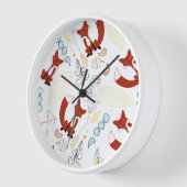 Individualisieren Sie moderne Fox Woodland Muster Uhr (Winkel)