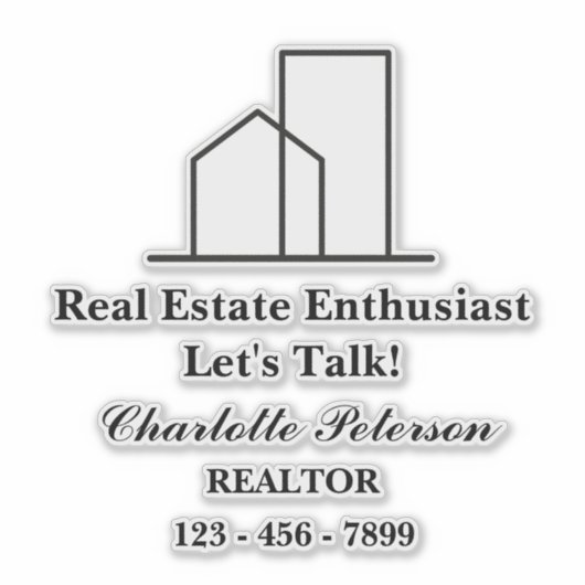 Individualisieren Sie Realtor Real Anwesen Noteboo Aufkleber (Vorderseite)