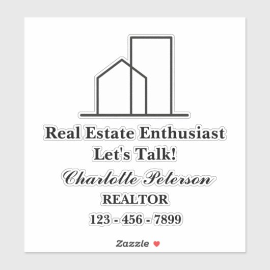 Individualisieren Sie Realtor Real Anwesen Noteboo Aufkleber (Blatt)