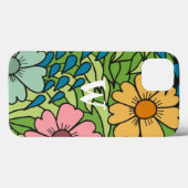 Individualisieren Sie Retro-Blume im Großformat, M Case-Mate iPhone Hülle (Rückseite (Horizontal))