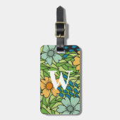 Individualisieren Sie Retro-Blume im Großformat, M Gepäckanhänger (Vorderseite vertikal)