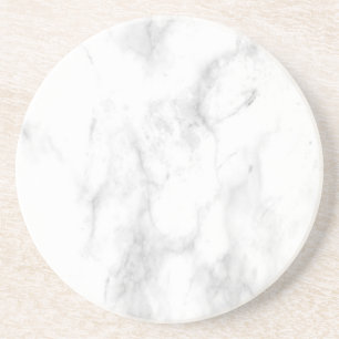 Individualisieren Sie trendy White Marble Elegant  Getränkeuntersetzer