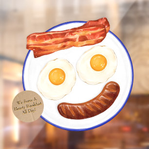Individualisieren Wir servieren Frühstück den ganz Fensteraufkleber
