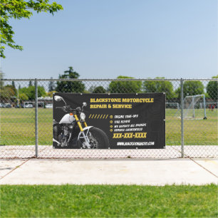 Individualisierte große Werkstatt für Motorradrepa Banner