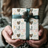 Individualisierte London Romance mit Fotos und Nam Geschenkpapier