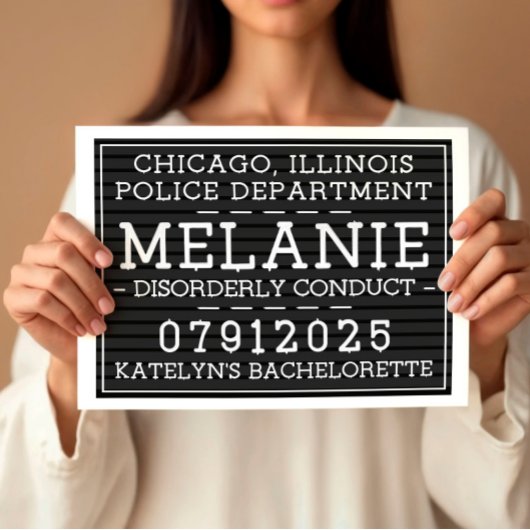 Individualisierte Mug-Shot-Zeichen, Junggeselinnen Poster