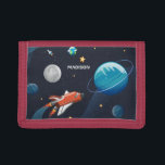 Individualisierte Raumfährengalaxie Tri-fold Geldbeutel<br><div class="desc">Im Außenbereich Trifold Wallet kann man einen Namen hinzufügen,  um es persönlich zu machen. Karo aus den anderen Artikeln dieser Sammlung wie Gepäckanhänger,  um diese niedliche dreispurige Brieftasche Fügen Sie einen Namen hinzu,  indem Sie auf den Link "Personalisieren" oben klicken</div>