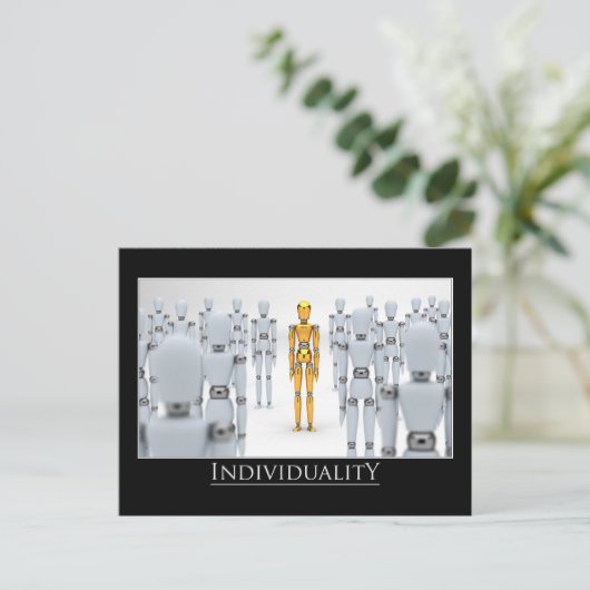 Individualität Postkarte (Stehend Vorderseite)