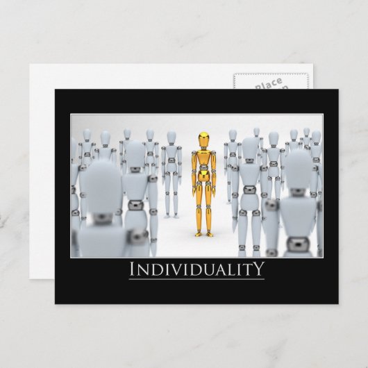 Individualität Postkarte (Vorne/Hinten)