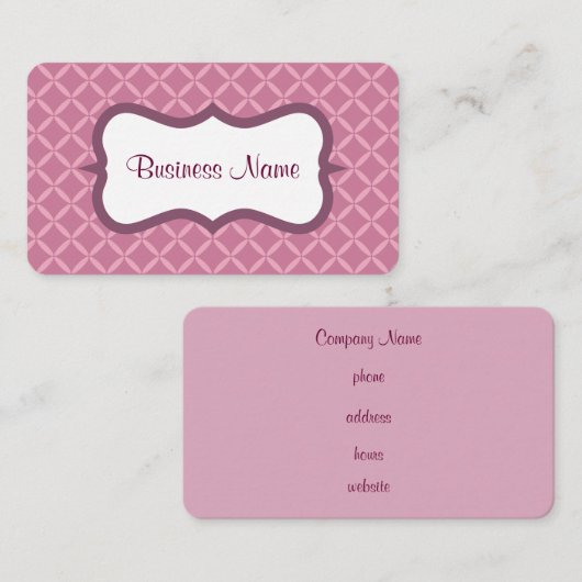 Individuell angepasste Lila Visitenkarte (Vorne/Hinten)