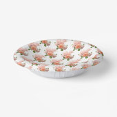 Individuell angesagte moderne Elegante Rose Design Pappteller (Gewinkelt)