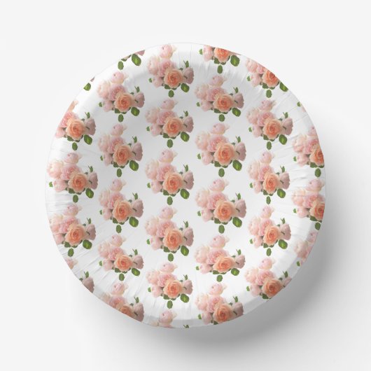 Individuell angesagte moderne Elegante Rose Design Pappteller (Vorderseite)