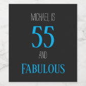 Individuell anpassbar 55 und fabelhaft weinetikett (Einzelnes Label)