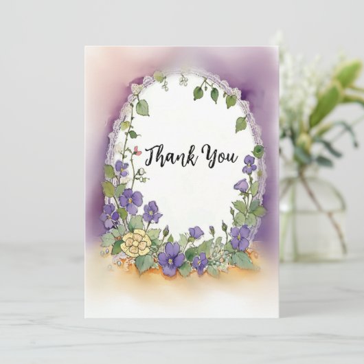 individuell anpassbar dankeskarte (Stehend Vorderseite)