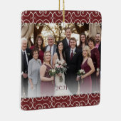 Individuell anpassbare 2-seitige Burgund Elegante  Keramikornament (Rechts)