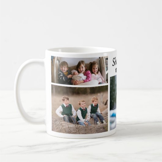 Individuell anpassbare 4 Foto Kaffee Tasse (Links)