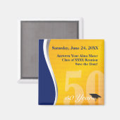 Individuell anpassbare 50-Jahres-Wiedersehen Magnet (Vorderseite/Rückseite)