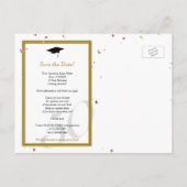 Individuell anpassbare 50-Jahres-Wiedersehen Save  Ankündigungspostkarte (Rückseite)