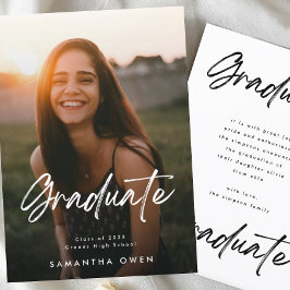 individuell anpassbare Abschluss-Announcement-Foto Ankündigung