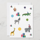 Individuell anpassbare Anrufe aller Party zum Gebu Einladung (Rückseite)