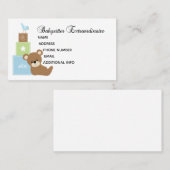 Individuell anpassbare Baby Sitter Visitenkarte (Vorne/Hinten)