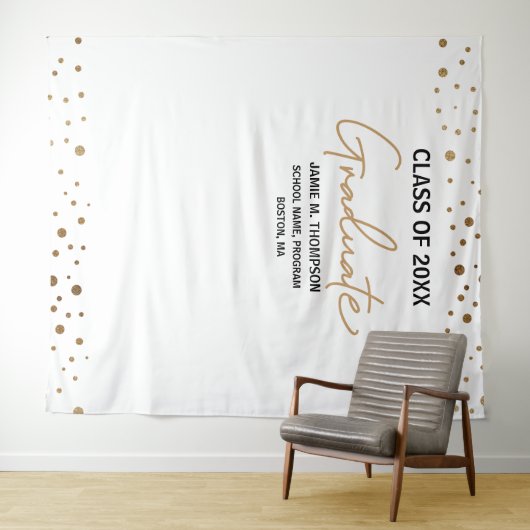 Individuell anpassbare Backdrop Graduierungsparty Wandteppich (Beispiel (Horizontal))