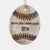 Individuell anpassbare Baseball Coach-Ornamente, I Keramik Ornament (Rechts)