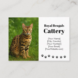 Individuell anpassbare Bengalisch Cattery Business Visitenkarte