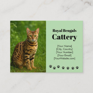 Individuell anpassbare Bengalisch Cattery Business Visitenkarte