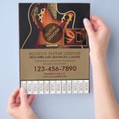 Individuell anpassbare berufliche Gitarrenunterric Flyer (Hand)