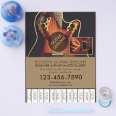 Individuell anpassbare berufliche Gitarrenunterric Flyer (Einzeln)