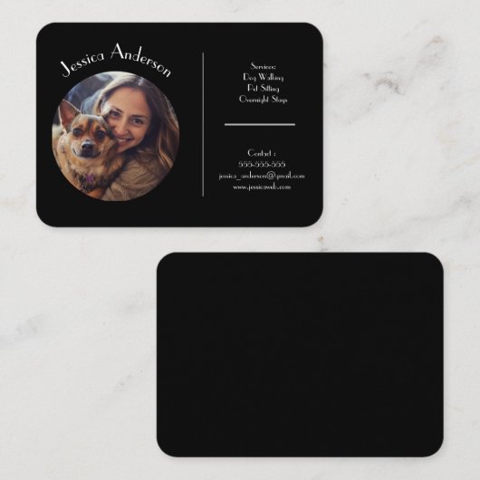 Individuell anpassbare Black Business Card für Hei Visitenkarte (Vorne/Hinten)