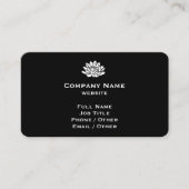 Individuell anpassbare Black Business Card Visitenkarte (Vorderseite)